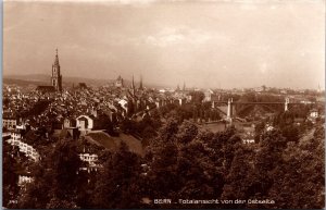 Switzerland Bern Totalansicht von der Ostseite Vintage RPPC 09.81