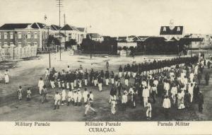 curacao, WILLEMSTAD, Parade Parada Militar, Military Music Band (1910s) El Globo