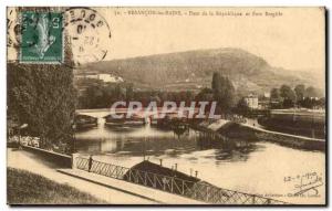 Old Postcard Besancon les Bains the Republic Bridge and Fort Bregille
