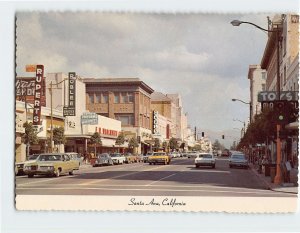 Postcard Looking Down Fourth Street, Santa Ana, California