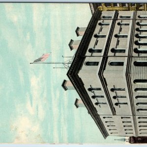 c1910s Dubuque, Iowa IA Post Office Downtown Litho Photo B&B Postcard Vtg A234