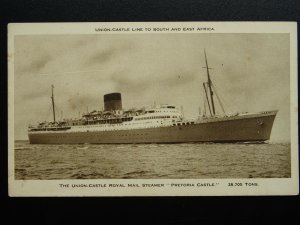 Union Castle Line 'PRETORIA CASTLE' ROYAL MAIL SHIP c1930s Postcard