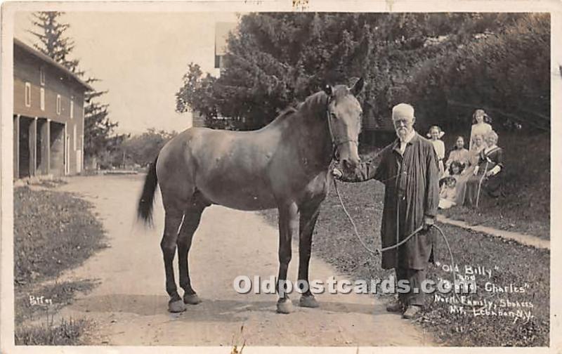 Old Billy and Brother Charles, North Family Shaker real photo Mount Lebanon, ...