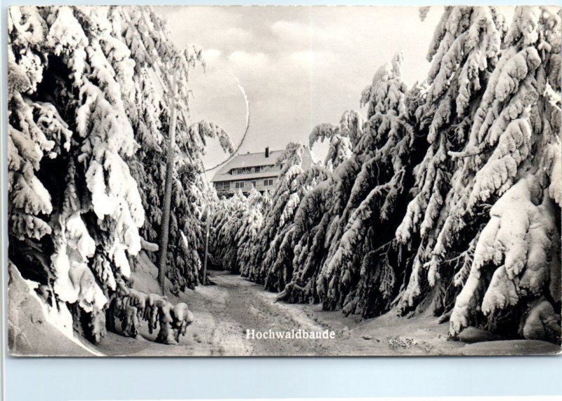 Postcard - Hochwaldbaude, Winter Sports Area, Zittau Mountains, Germany