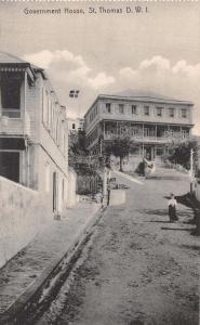 ST THOMAS DANISH WEST INDIES~GOVERNMENT HOUSE~LIGHTBOURNS PHOTO POSTCARD 1910s