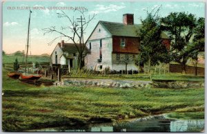 1909 Old Ellery House Gloucester Massachusetts MA Home Yard Posted Postcard