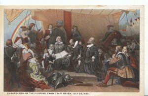 Art Postcard - Embarkation of The Pilgrims From Delft Haven in 1620 - Ref 1179A