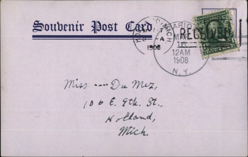 Marion NY Birdseye View c1905 Postcard