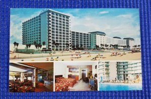 The New PLAZA HOTEL of Daytona Beach FL Florida 1970's Postcard