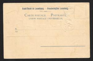 LUXEMBOURG Stamps on Postcard Embossed Shield Unused c1905