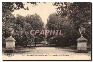 Old Postcard Besancon les Bains Promenade Chamar