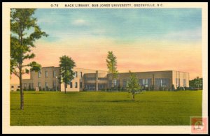 Mack Library, Bob Jones University, Greenville, S.C.