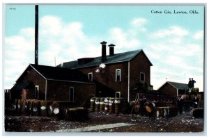 Lawton Oklahoma OK Postcard Cotton Gin Exterior Building c1910 Vintage Antique