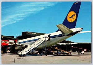 Aviation Postcard Germany Hanover Langenhagen Airport Lufthansa Plane BX18