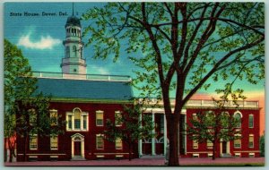 State House Building Dover DE Delaware UNP Unused Linen Postcard I4