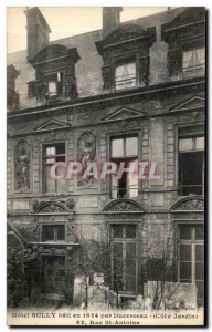 Old Postcard Paris Hotel Sully in 1624 bati By Ducerceau