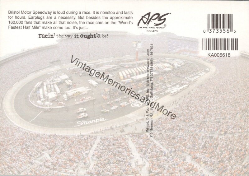 Surround Sound Bristol Motor Speedway Tennessee Postcard PC297