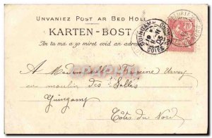 Old Postcard Brest Le Chateau Seen from the Boat Bridge