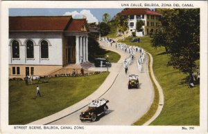 PC PANAMA, STREET SCENE, BALBOA, CANAL ZONE, Vintage Postcard (b44413)