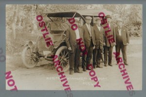 Sagamore MASSACHUSETTS RPPC 1910 AUTO TRIP Long Distance Traveler NEWPORT R.I.