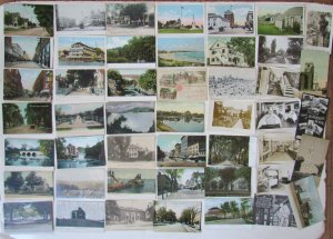 MASSACHUSETTS lot of 47 MA ANTIQUE POSTCARDS