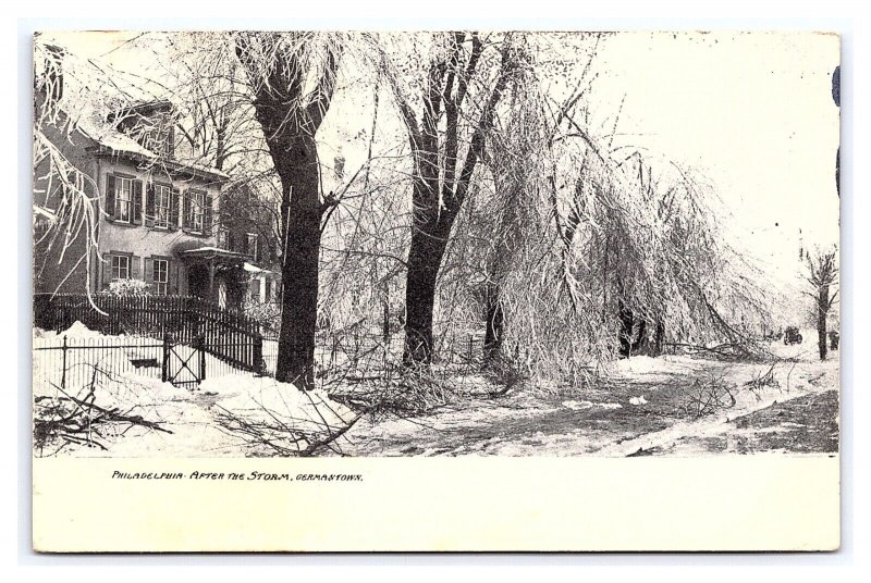 Philadelphia After The Storm Germantown Pennsylvania c1909 Postcard