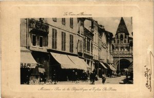 CPA AK MOISSAC Rue de la République Église St-Pierre (868984)