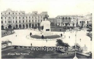 Plaza San Martin Real Photo Lima, Peru Unused 