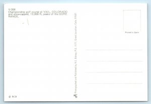 VAIL, Colorado CO ~ Championship GOLF COURSE Gore Range  4x6 Postcard