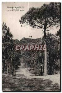 Old Postcard St Jean de Monts Undergrowth with Chapel Martel