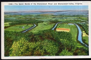 VA The Seven Bends of the Shenandoah River and Shenandoah Valley - pm1939 LINEN