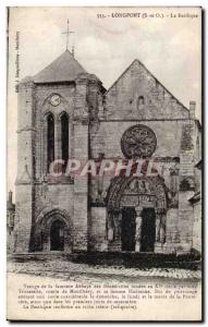 Longpont - the Basilica - Old Postcard