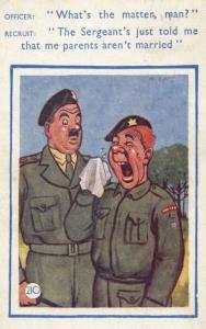 Sergeant Major Drill Man Is B**tard Evil Military Camp Comic Humour Postcard