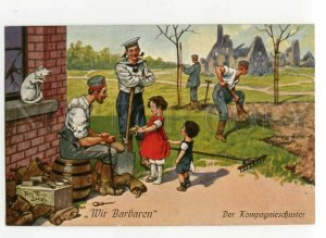 491587 Arthur THIELE Wir Barbaren shoemaker Cat WWI Propaganda Dietrich #151