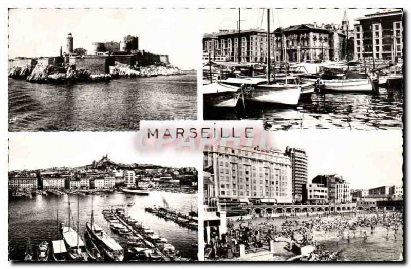 Marseille - Remembrance with rippled edges - Old Postcard