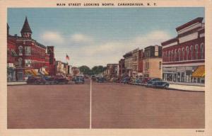 Main Street looking North - Canandaigua NY, New York - Linen