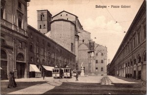 Vtg Bologna Piazza Galvani Italy 1910s Old View Postcard