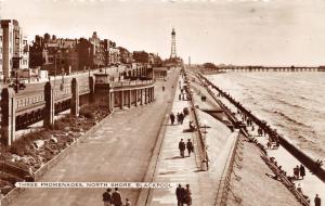 BLACKPOOL LANCASHIRE UK THREE PROMENADES ON NORTH SHORE BAMFORTH POSTCARD c1960