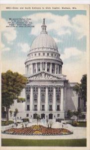 Wisconsin Madison Dome And South Entrance To State Capitol