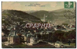 Old Postcard The Pyrenees Lourdes General view