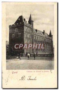 Postcard Old Gent Chateau Gerard Le Diable