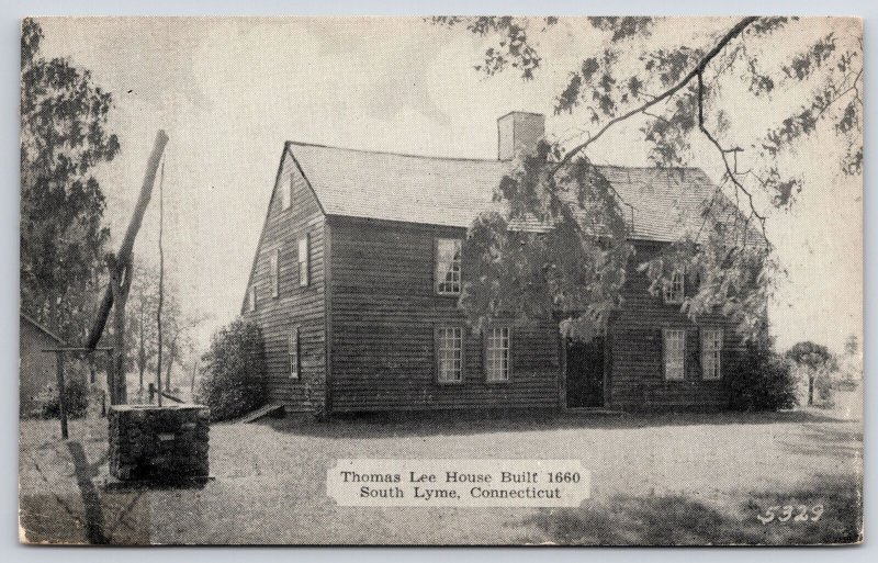 Thomas Lee House Build 1660 Southline Connecticut CT Antique House Postcard