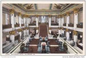 Virginia Richmond The Hotel Jefferson The Lobby