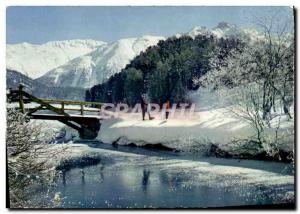 Postcard Modern Snow and Sun Ski