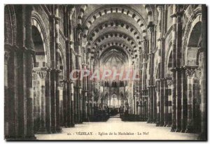 Postcard Old Vezelay Madeleine Church The Nave