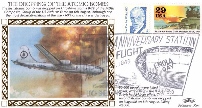 The Dropping Of The Atomic Nuclear Bombs Enola Gay WW2 First Day Cover