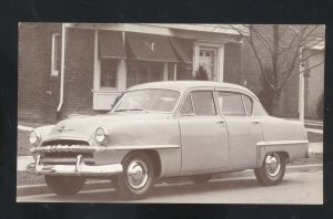 1953 PLYMOUTH CRANBROOK SEDAN VINTAGE CAR DEALER ADVERTISING POSTCARD