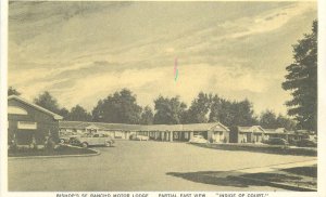 1940s Utah Bishop's SE Rancho Motor Lodge Rocky Mtn Postcard roadside 22-11483