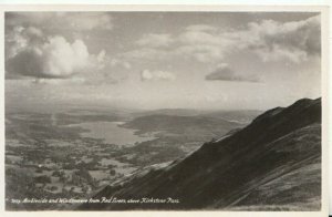 Cumbria Postcard - Ambleside and Windermere from Red Screes - RP - Ref TZ6656
