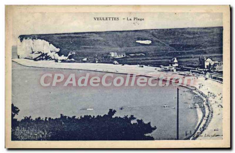 Old Postcard Veulettes The Beach